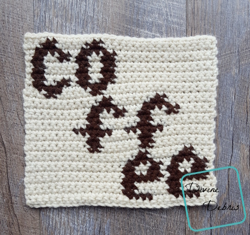 Coffee Tapestry Square Afghan Project – Square1