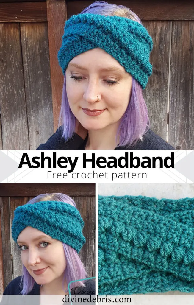 Get fashionable during those colder months with Ashley Headband crochet pattern free by Divine Debris. Easy to customize, you'll want to wear it everywhere