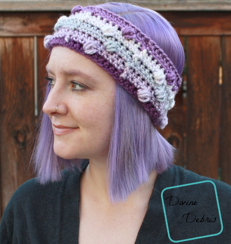 Kira Headband free crochet pattern by DivineDebris.com
