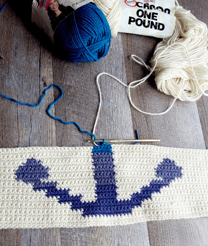 Awesome Anchor Mat free crochet pattern by DivineDebris.com