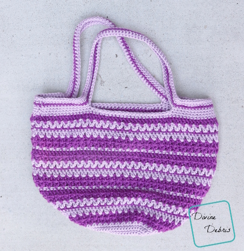 Mary Market Tote Bag free crochet pattern by DivineDebris.com