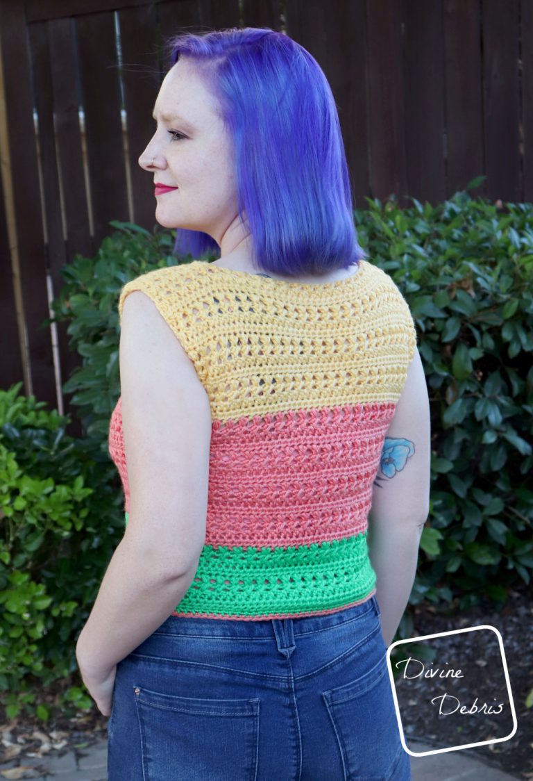 The Sherbet Shirt free crochet pattern by DivineDebris.com