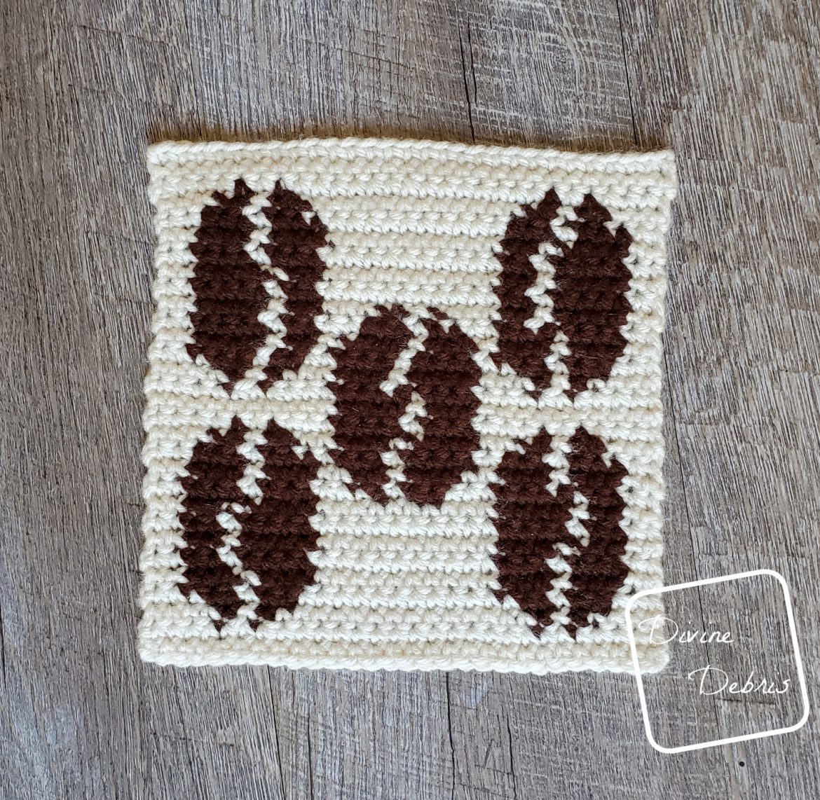 Coffee Tapestry Square Afghan Project – Square 8