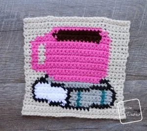 Coffee Tapestry Square Afghan Project &ndash; Square 9