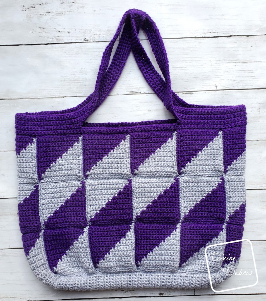 Divine Diamonds Bag free crochet pattern by DivineDebris.com