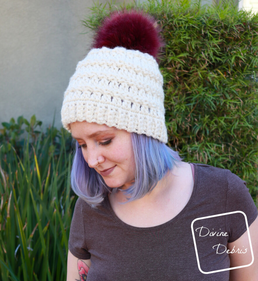 Angelica Beanie free crochet pattern by DivineDebris.com