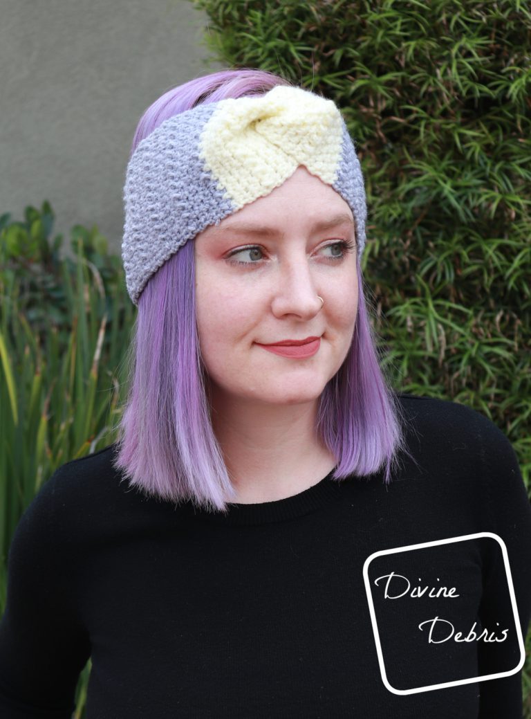 Whitney Headband free crochet pattern by DivineDebris.com Divine Debris