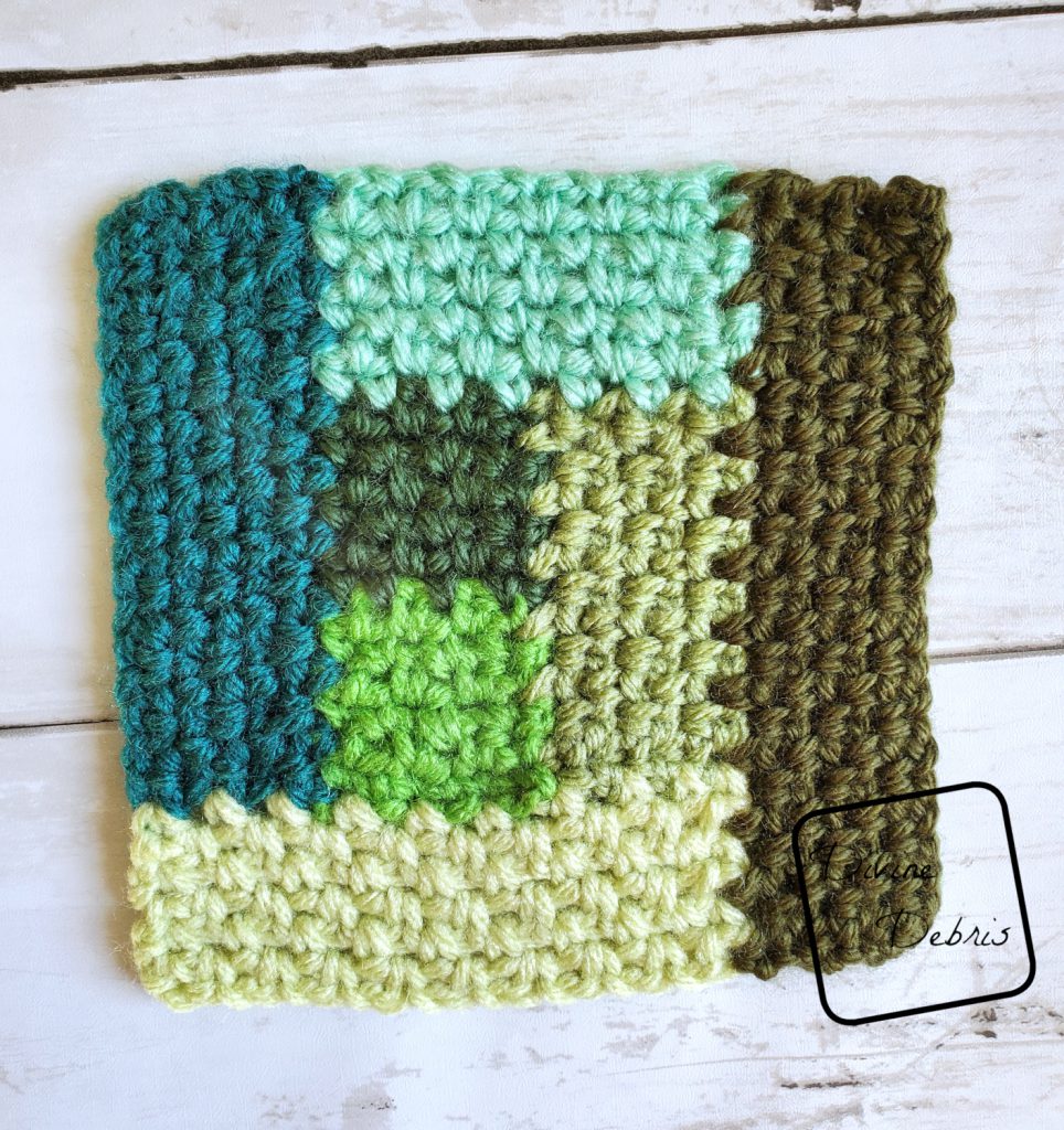 Learn how to make the Linen Log Cabin Square from a free crochet pattern by DivineDebris.com