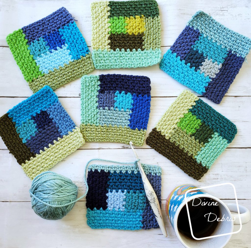 Learn how to make the Linen Log Cabin Square, a fun take on a classic design, from a free crochet pattern by DivineDebris.com