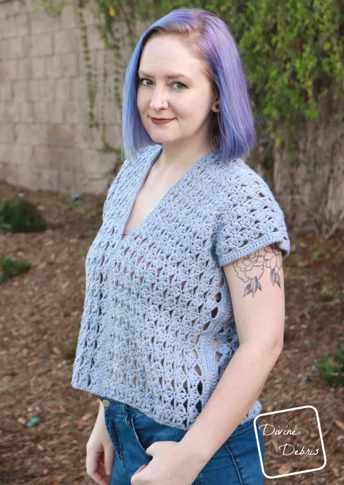 Harper Shirt free crochet pattern by DivineDebris.com