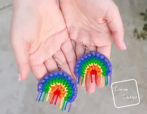 Puff Rainbow Earrings Free Crochet Pattern – For Rainbow Season