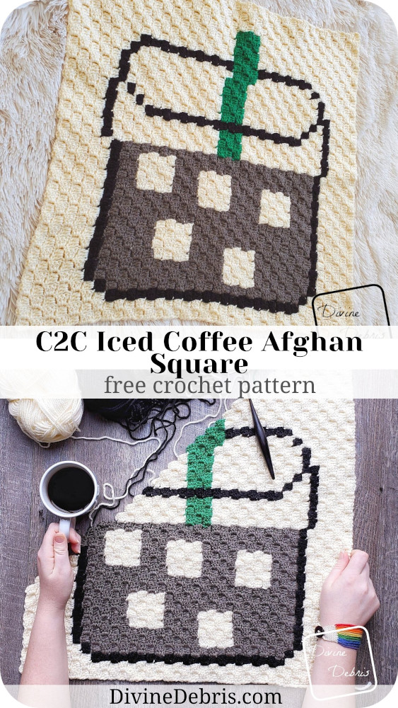 In honor of the much beloved Iced Coffee of the Summer season, learn to make the C2C Iced Coffee Afghan Square from a free graph by DivineDebris.com