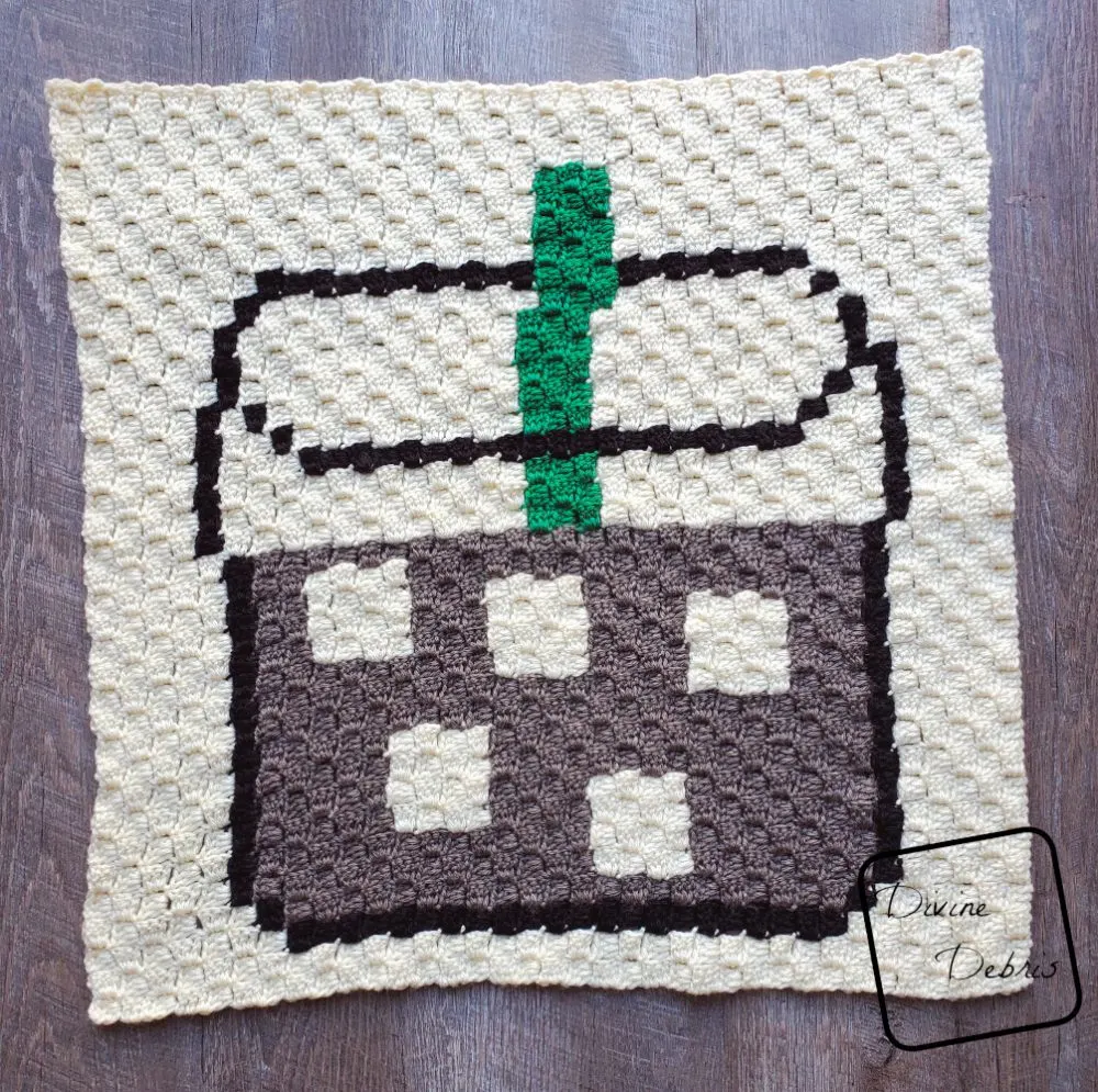 Iced Coffee C2C Afghan Square free crochet pattern by DivineDebris.com