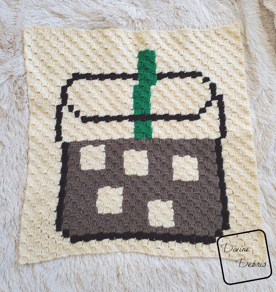 Iced Coffee C2C Afghan Square free crochet pattern by DivineDebris.com