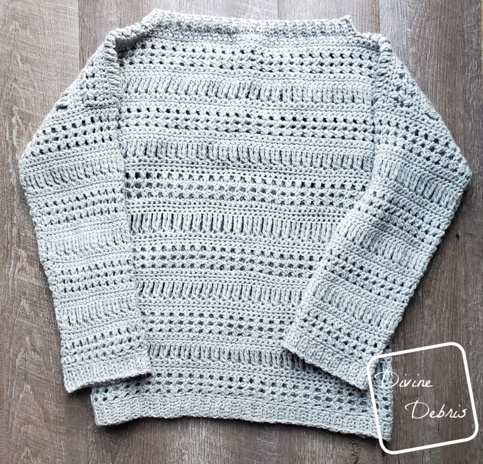 The Stephanie Sweater free crochet pattern by DivineDebris.com
