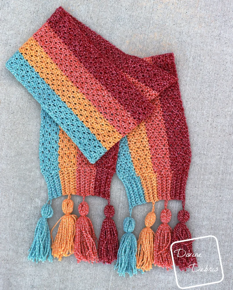 Dana Scarf free crochet pattern by Divine Debris