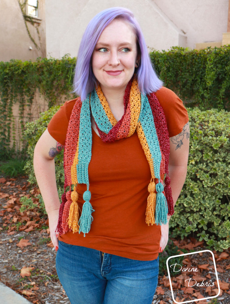 Dana Scarf free crochet pattern by DivineDebris.com