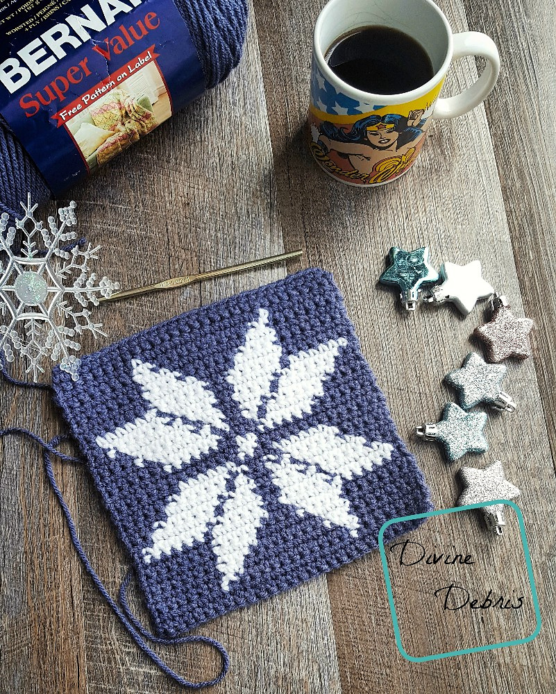Tapestry Snowflake Afghan Square crochet pattern