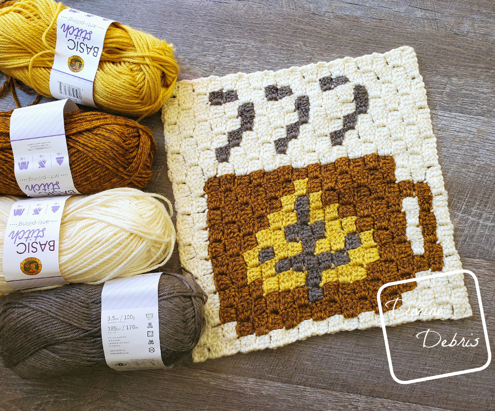 Coffee C2C Square Project – Square 11 crochet pattern