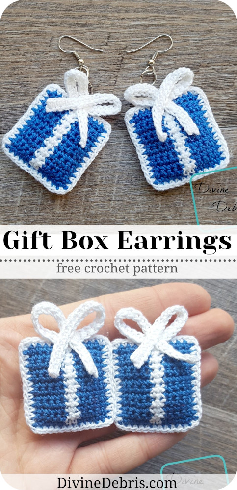 Make them for Christmas! Or birthday! Or just for fun. The Gift Box Earrings free crochet pattern is a great gifting option any time.