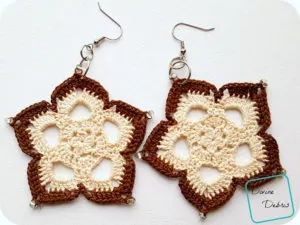 Mini Mandala Earrings, A Free Crochet Pattern