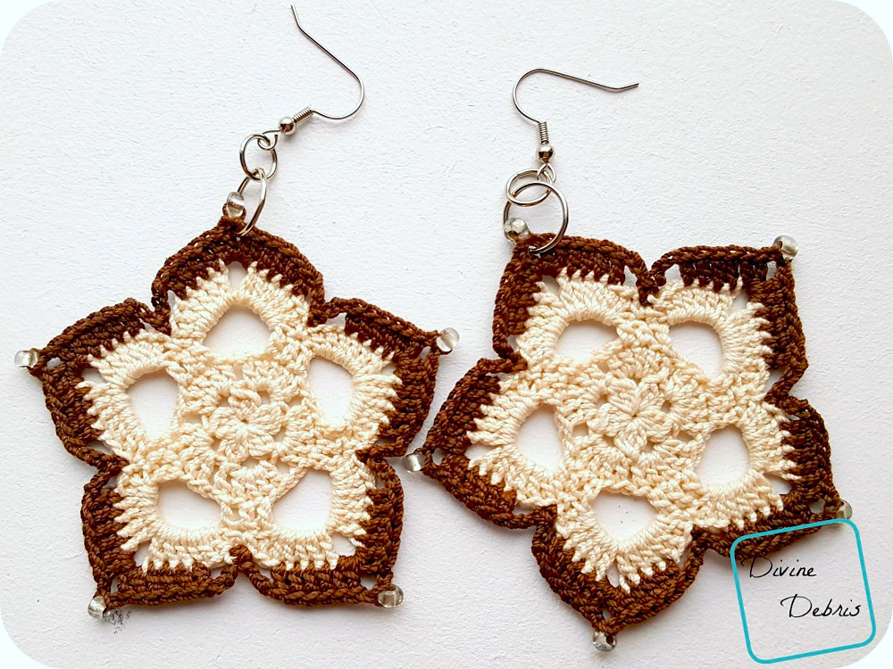 Mini Mandala Earrings, A Free Crochet Pattern