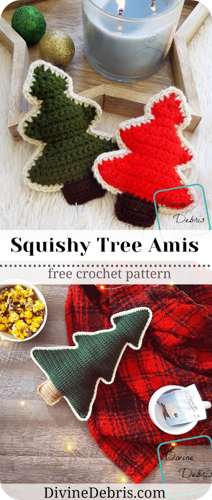 Make a great Christmas with a whole family of crochet tree designs. These Squishy Tree Amis crochet patterns are free and waiting to be made!