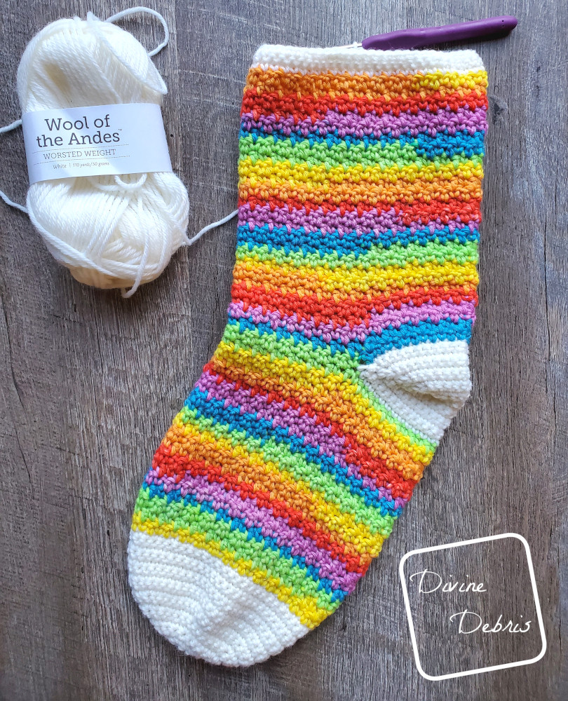 Have a fun and jolly Christmas season with handmade stockings, using the easy and customizable Kelsey Stocking crochet pattern by DivineDebris.com