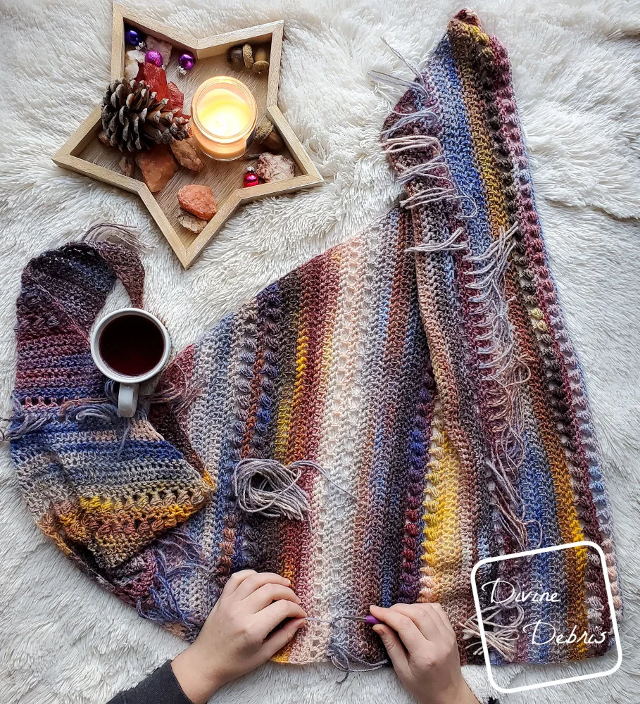 Loretta Shawl free crochet pattern by DivineDebris.com