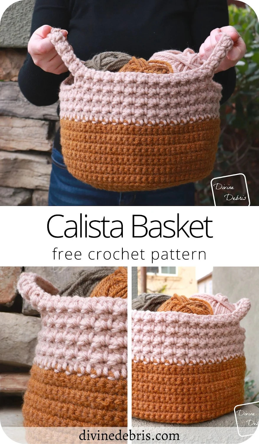 Free Berry Stitch Baskets Crochet Pattern by Divine Debris