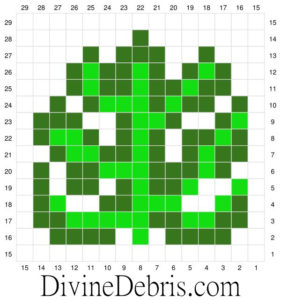 C2C Monstera Afghan Square free crochet pattern by DivineDebris.com ...