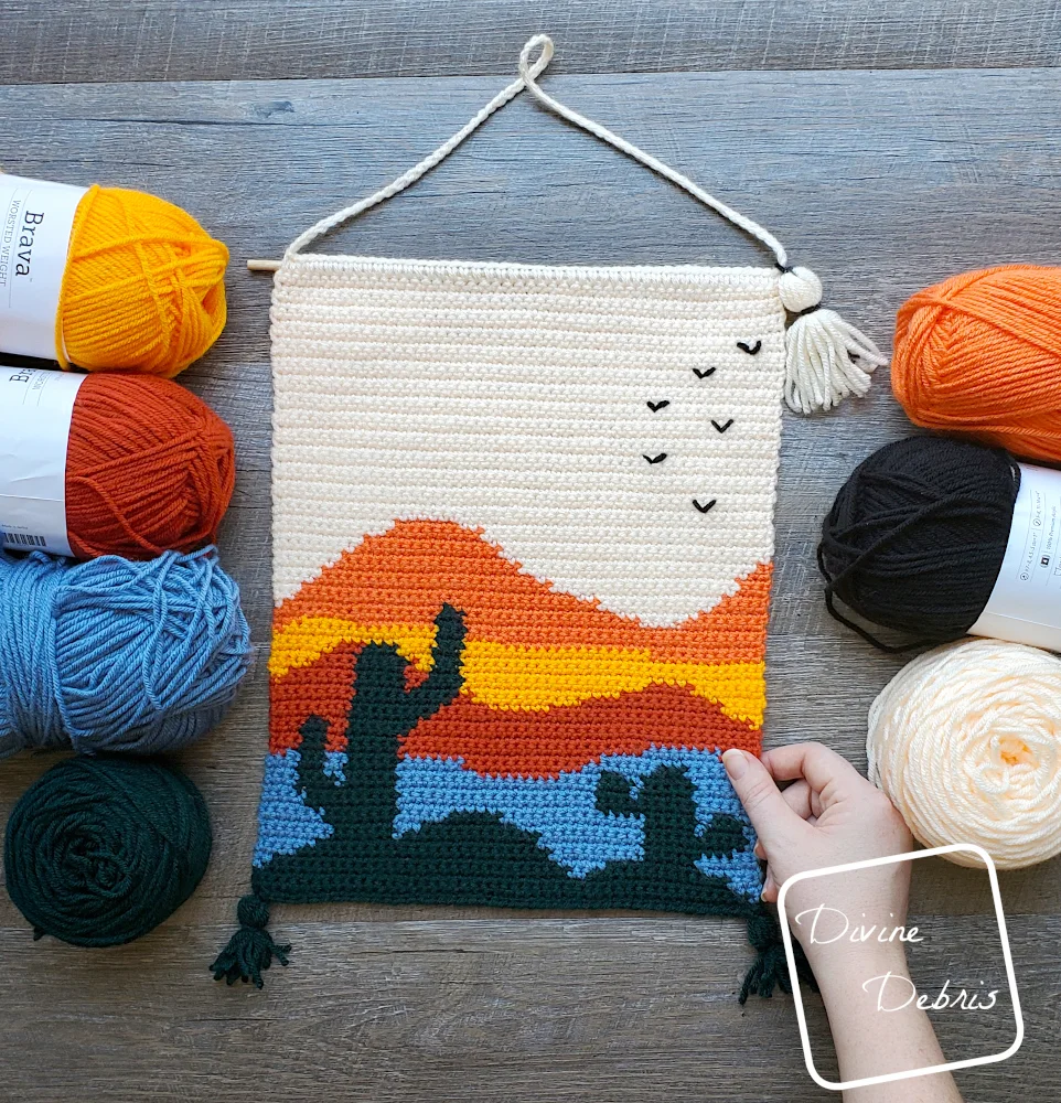 Cool Cactus Wall-Hanging free crochet pattern by