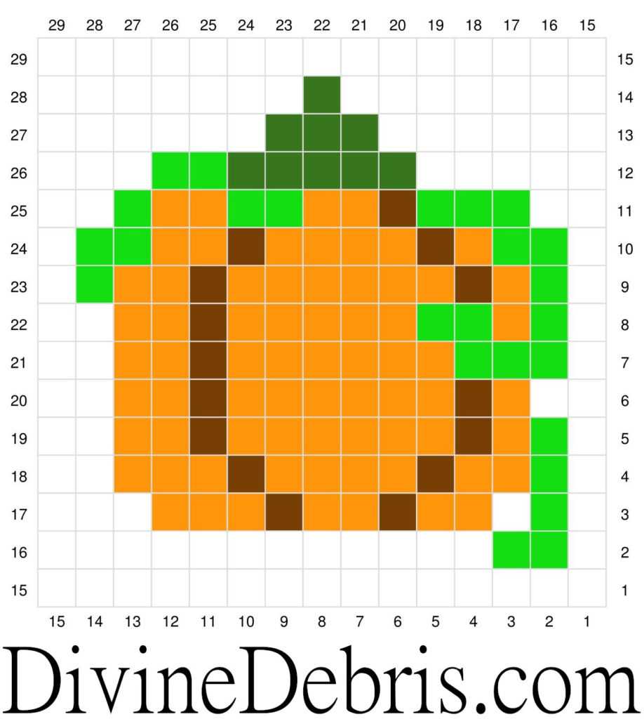 [Image description] Graph for the Fall Pumpkin Afghan Square