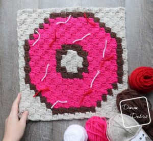 Delicious Desserts C2C CAL: The C2C Donut Afghan Square