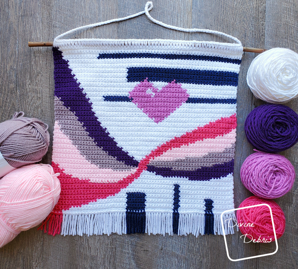 Lyrically Lovely: The Free Heart Wave Wall Hanging Crochet Pattern