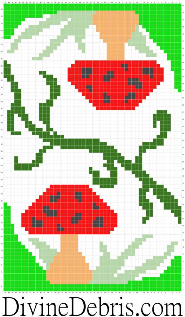 [Image description] Mushroom Reflections Wall Hanging graph