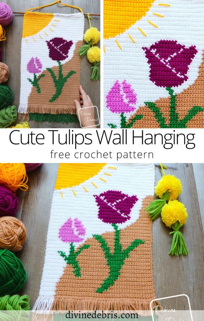 1pcs Knitted Colorful Crochet Tulips for Room Decor – DormVibes
