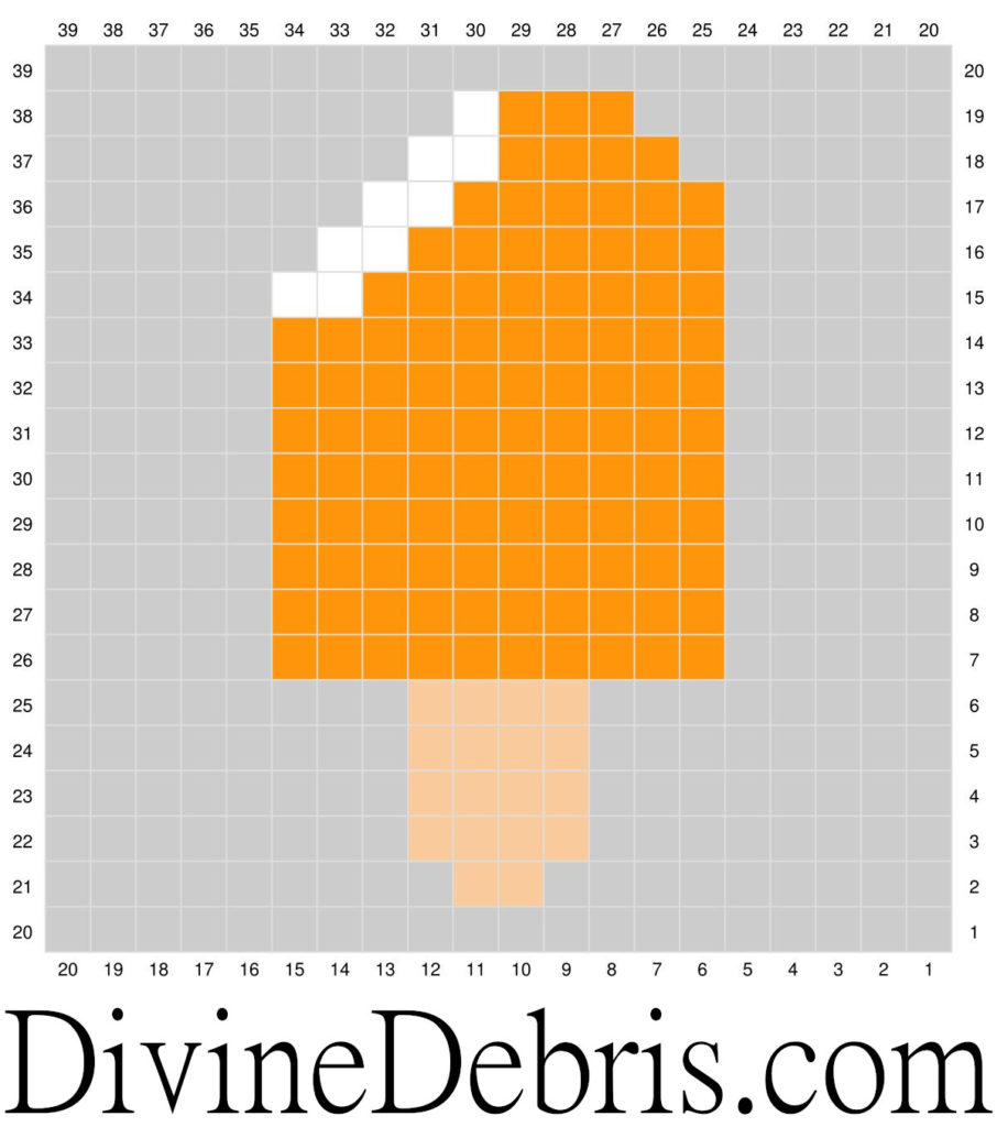 Graph for the Orange Creamsicle Afghan Square