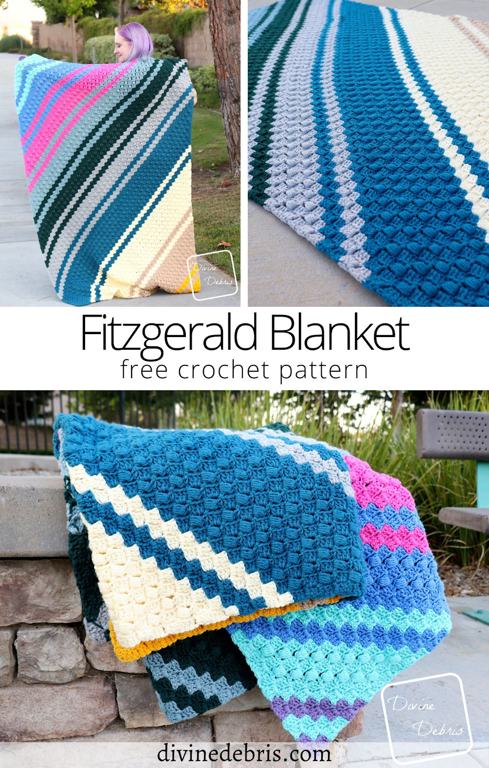 Free Fitzgerald Blanket crochet pattern by Divine Debris