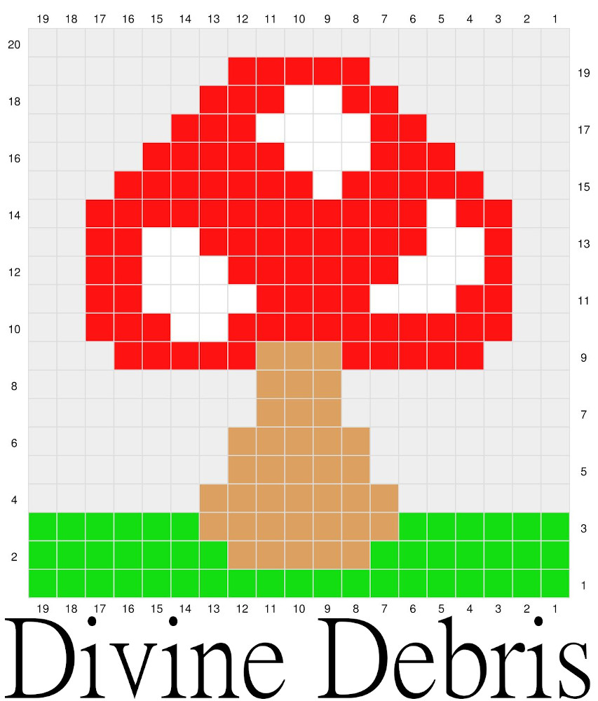Graph for the Cute Mushroom Coaster design by Divine Debris
