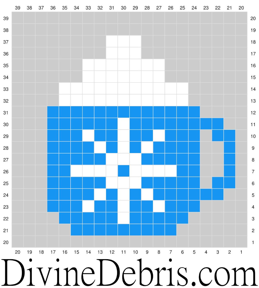 [Image description] Graph for the C2C Cup of Cocoa Afghan Square by Divine Debris