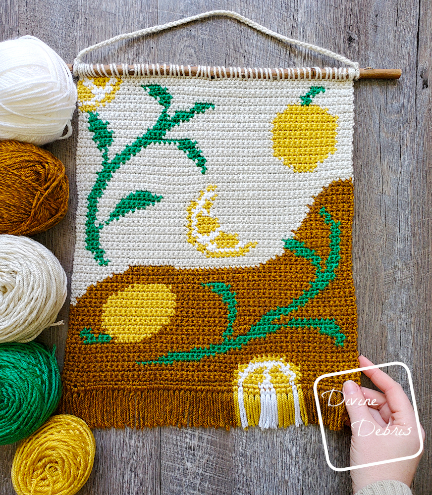 Dress Up Your Kitchen with the Free Lovely Lemons Wall Hanging Crochet Pattern