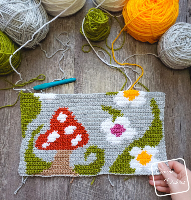 'shrooms And Blooms Wall Hanging Crochet Pattern Divine Debris