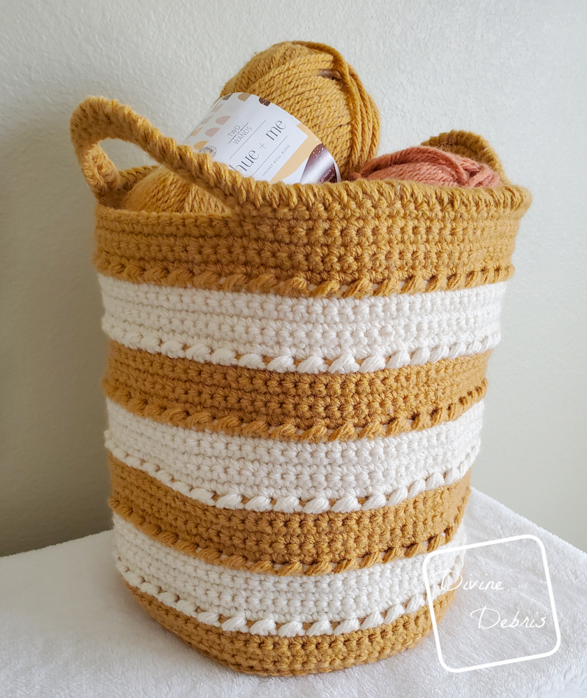 Get Stripy with the free Claire Basket Crochet Pattern