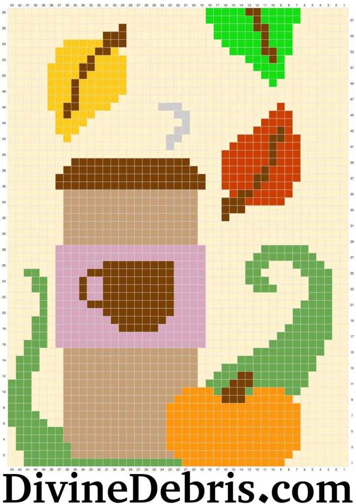 [Image description] Graph for the Fall Coffee Wall Hanging by Divine Debris