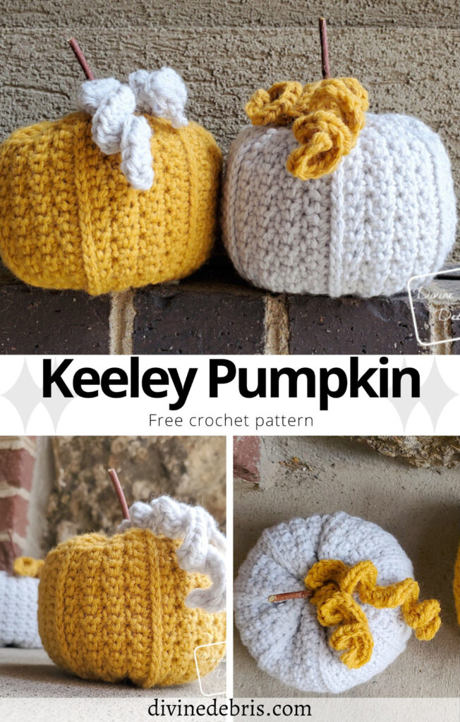 Learn to make a fun and easy bit of Fall home decor with the free Keeley Pumpkin crochet pattern by Divine Debris.