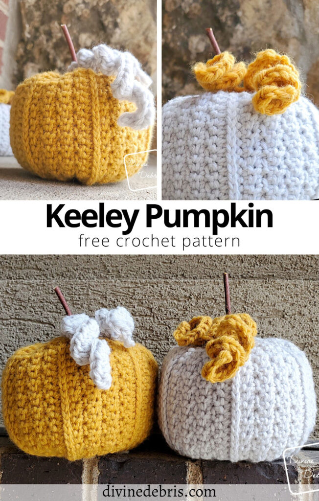 Learn to make a fun and easy bit of Fall home decor with the free Keeley Pumpkin crochet pattern by Divine Debris.