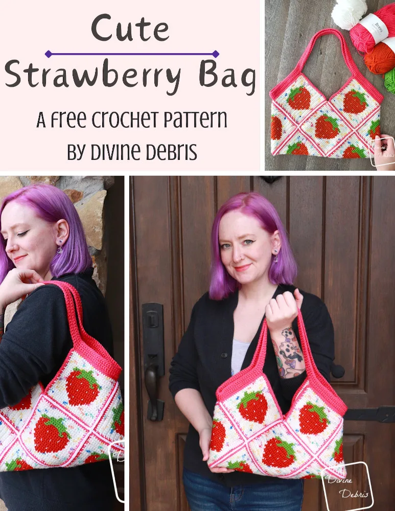 Free Cute Strawberry Bag Crochet Pattern by Divine Debris