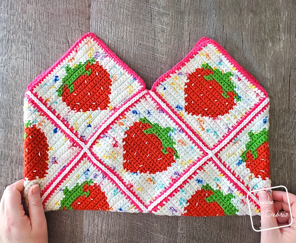 [Image description] Cute Strawberry Bag assembly photo 6 - the body of the bag should now be complete