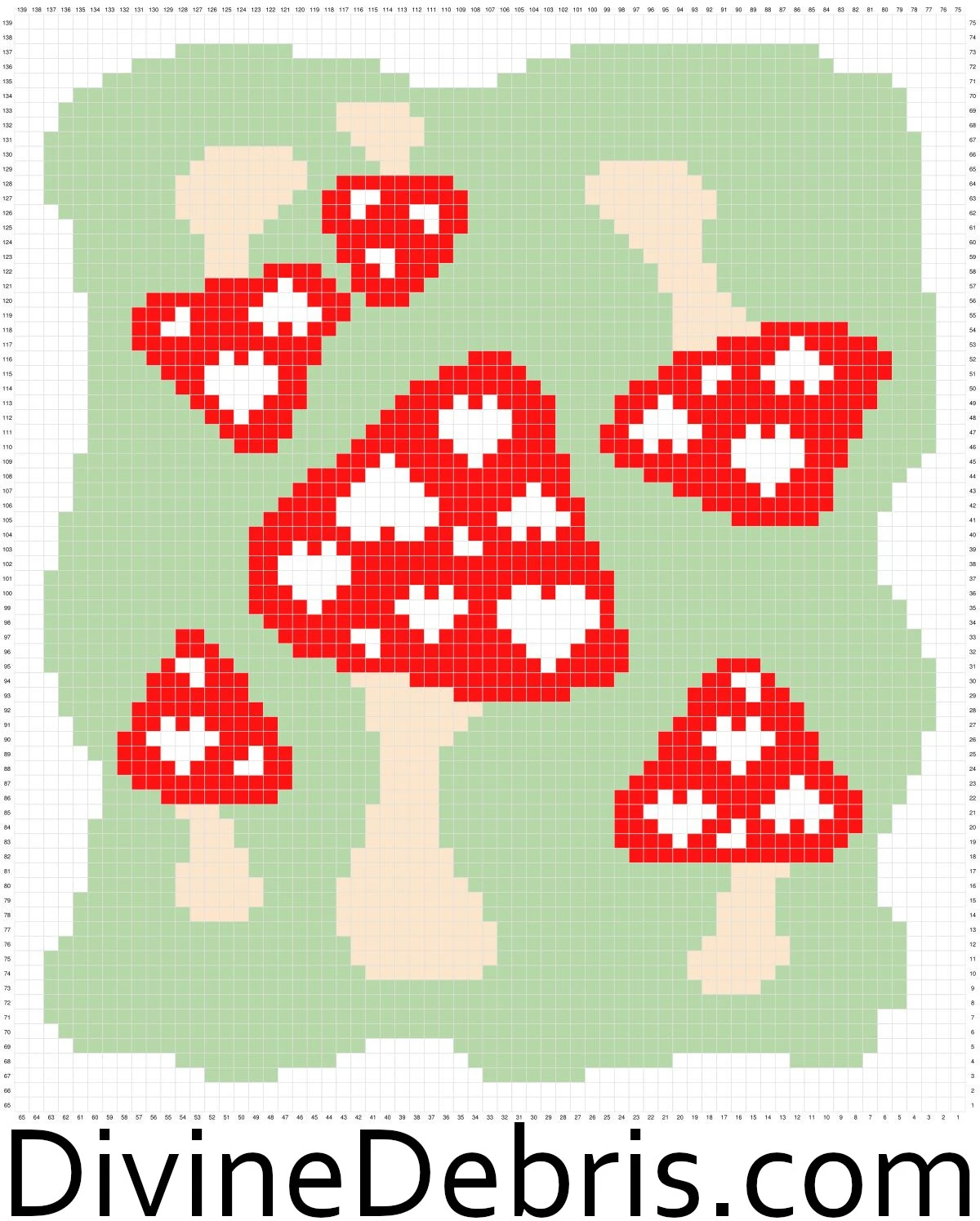 Graph for the Mushroom Love Blanket.